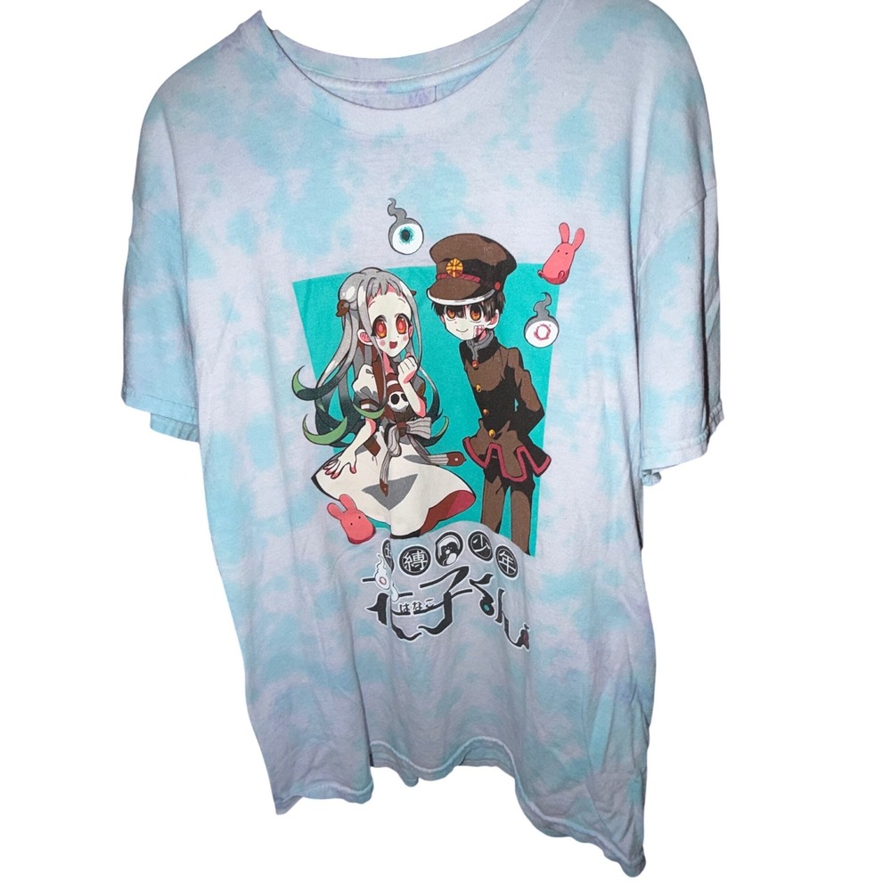 Goodie Two Sleeves Hanako-Kun T-Shirt Unisex Large Blue Tie Dye Excellent Anime‎